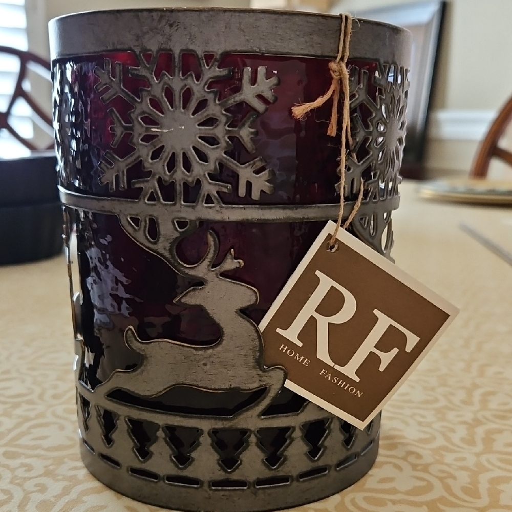 Red Candle Holder